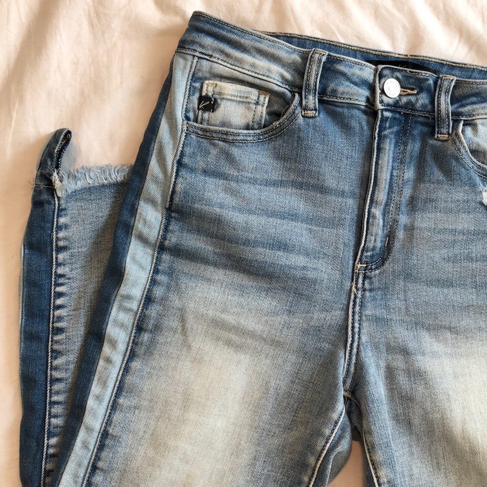 KanCan Denim Tuxedo Stripe Crop Jeans